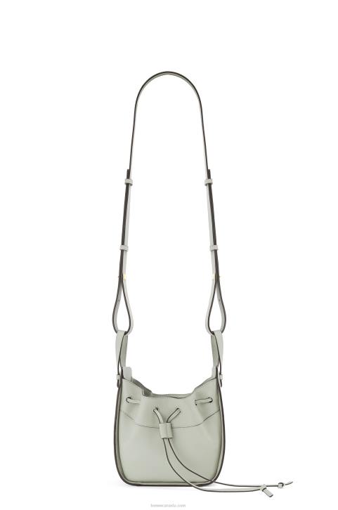 Loewe Mini Hammock drawstring in classic calfskin 688V290 Women Ash Grey