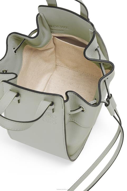 Loewe Mini Hammock drawstring in classic calfskin 688V290 Women Ash Grey