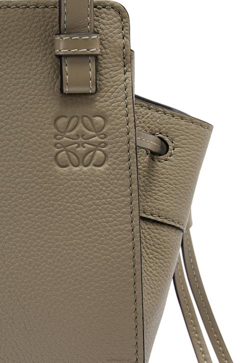 Loewe Mini Hammock drawstring in soft grained calfskin 688V241 Women Laurel Green