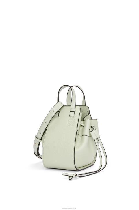 Loewe Mini Hammock drawstring in soft grained calfskin 688V244 Women Light Celadon