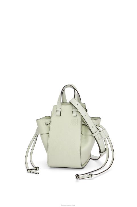 Loewe Mini Hammock drawstring in soft grained calfskin 688V244 Women Light Celadon