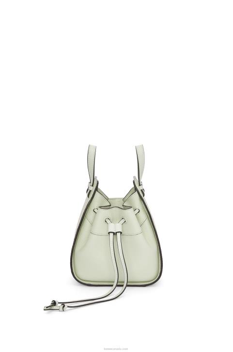 Loewe Mini Hammock drawstring in soft grained calfskin 688V244 Women Light Celadon
