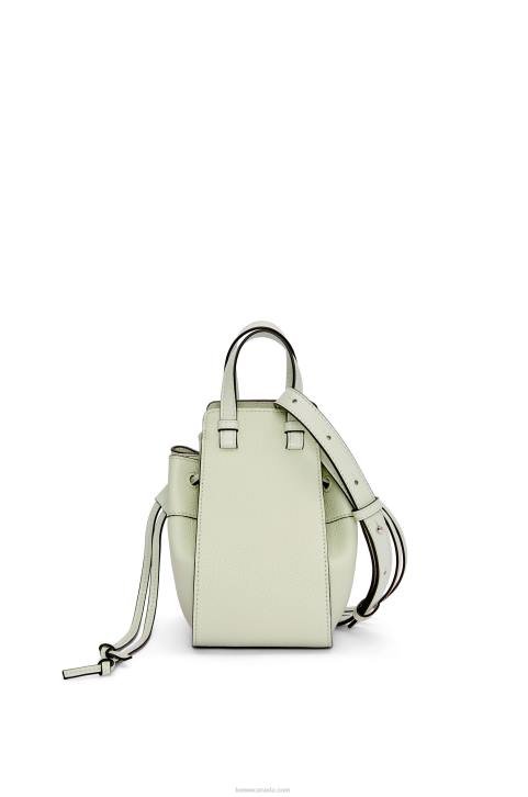 Loewe Mini Hammock drawstring in soft grained calfskin 688V244 Women Light Celadon