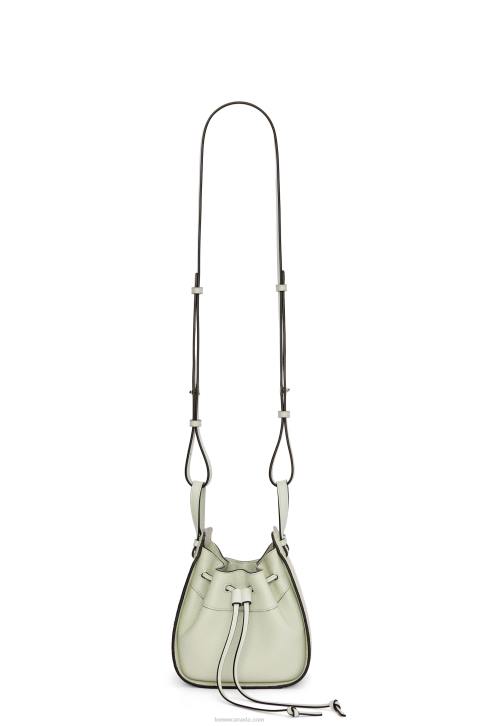 Loewe Mini Hammock drawstring in soft grained calfskin 688V244 Women Light Celadon