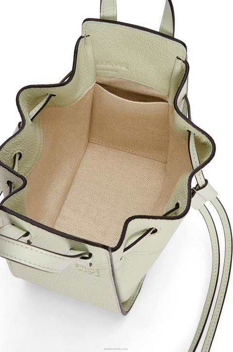 Loewe Mini Hammock drawstring in soft grained calfskin 688V244 Women Light Celadon