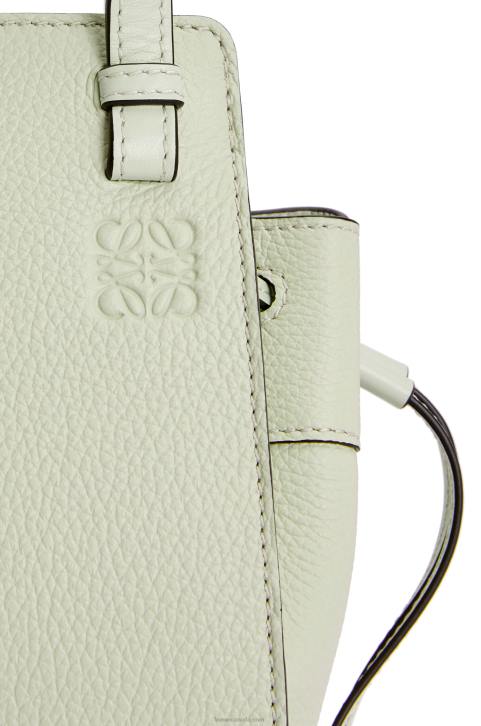 Loewe Mini Hammock drawstring in soft grained calfskin 688V244 Women Light Celadon