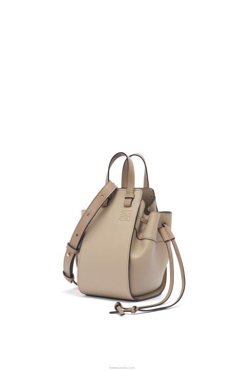 Loewe Mini Hammock drawstring in soft grained calfskin 688V289 Women Sand