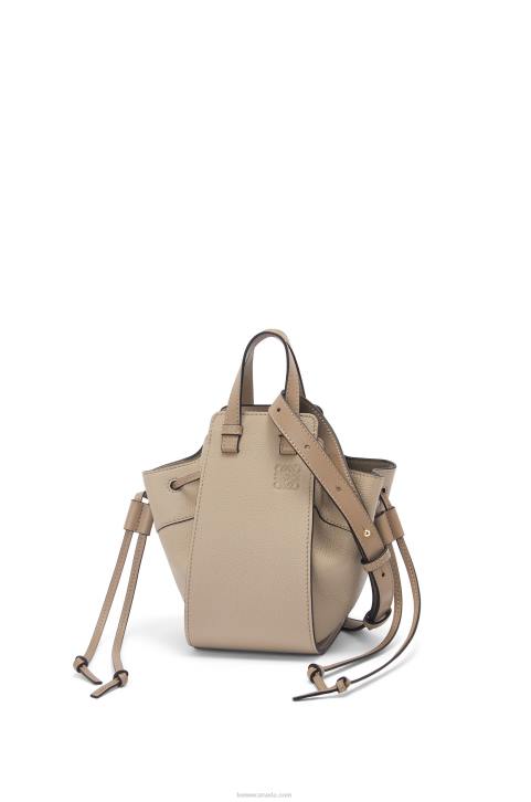 Loewe Mini Hammock drawstring in soft grained calfskin 688V289 Women Sand