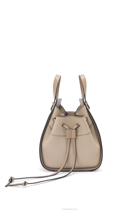 Loewe Mini Hammock drawstring in soft grained calfskin 688V289 Women Sand