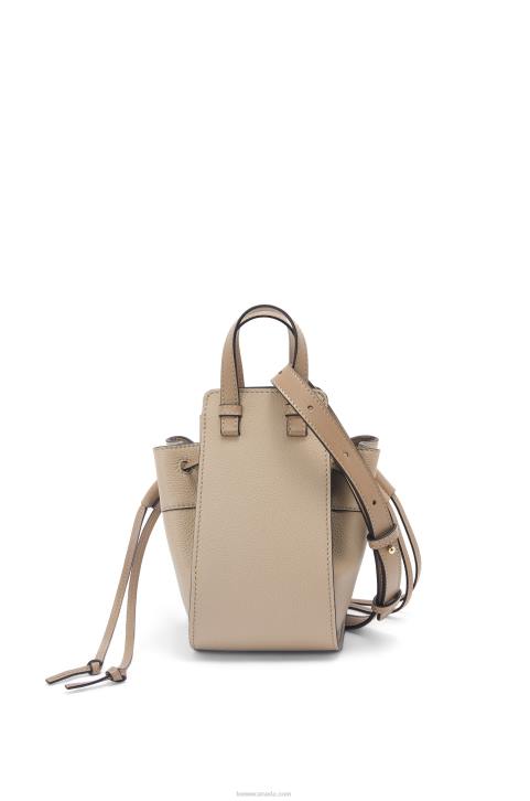 Loewe Mini Hammock drawstring in soft grained calfskin 688V289 Women Sand