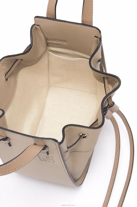 Loewe Mini Hammock drawstring in soft grained calfskin 688V289 Women Sand
