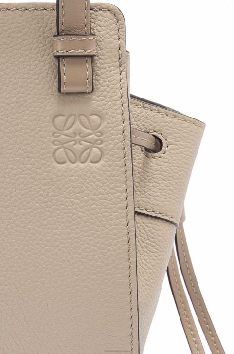 Loewe Mini Hammock drawstring in soft grained calfskin 688V289 Women Sand