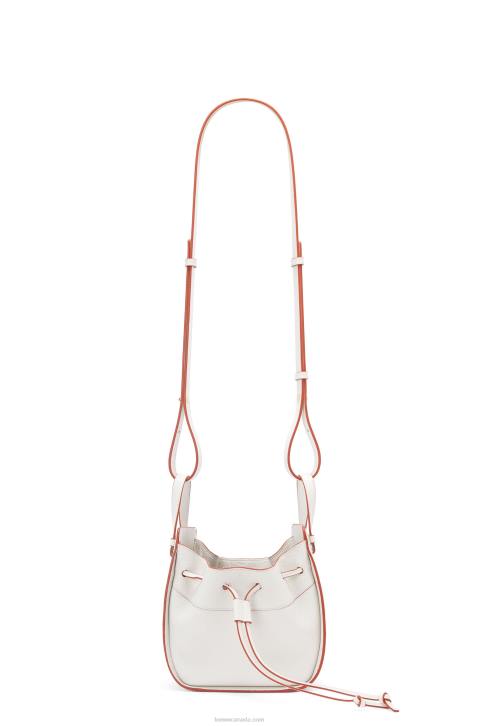 Loewe Mini Hammock drawstring in soft grained calfskin 688V313 Women Soft White