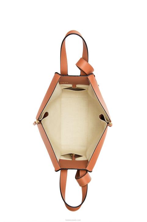 Loewe Small Hammock bag in Anagram jacquard and calfskin 688V523 Women Ecru/Tan