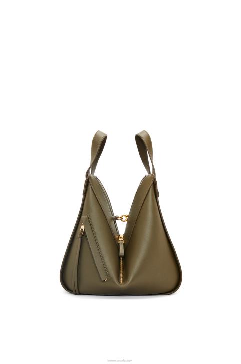 Loewe Small Hammock bag in classic calfskin 688V371 Women Dark Khaki Green