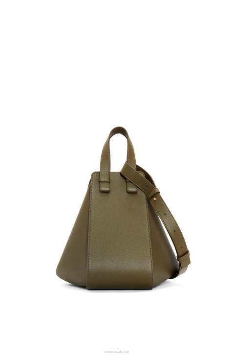 Loewe Small Hammock bag in classic calfskin 688V371 Women Dark Khaki Green