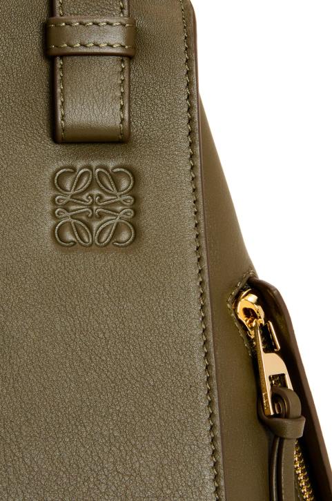 Loewe Small Hammock bag in classic calfskin 688V371 Women Dark Khaki Green