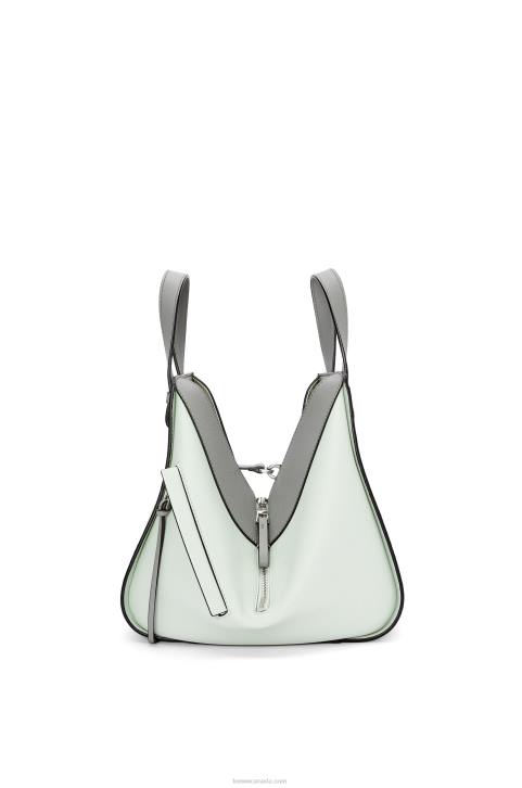 Loewe Small Hammock bag in classic calfskin 688V433 Women Ash Grey/Light Celadon