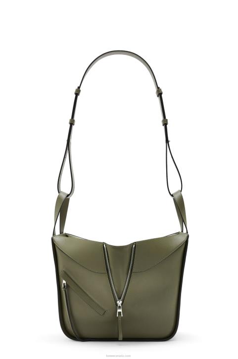 Loewe Small Hammock bag in classic calfskin 688V524 Women Avocado Green
