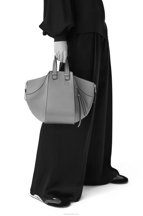 Loewe Small Hammock bag in classic calfskin and suede 688V506 Women Milk/Warm Desert