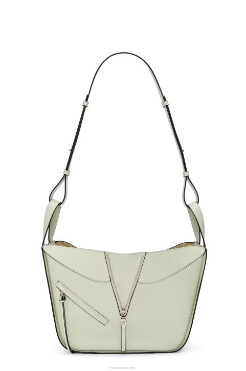 Loewe Small Hammock bag in soft grained calfskin 688V370 Women Light Celadon