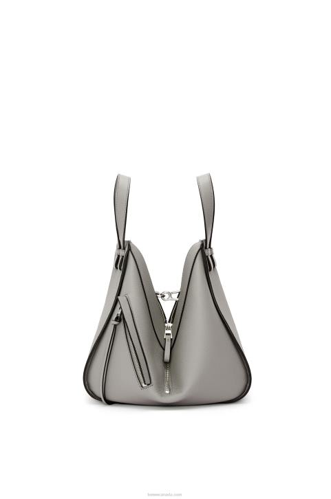 Loewe Small Hammock bag in soft grained calfskin 688V434 Women Pearl Grey