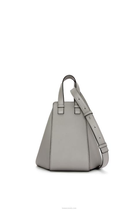 Loewe Small Hammock bag in soft grained calfskin 688V434 Women Pearl Grey