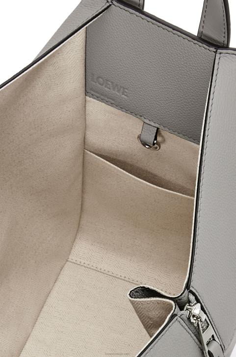 Loewe Small Hammock bag in soft grained calfskin 688V434 Women Pearl Grey