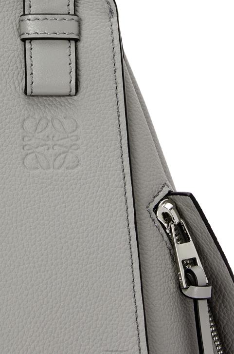 Loewe Small Hammock bag in soft grained calfskin 688V434 Women Pearl Grey