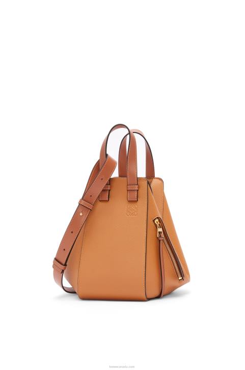 Loewe Small Hammock bag in soft grained calfskin 688V439 Women Light Caramel