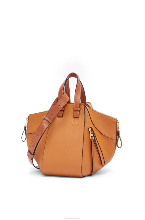 Loewe Small Hammock bag in soft grained calfskin 688V439 Women Light Caramel