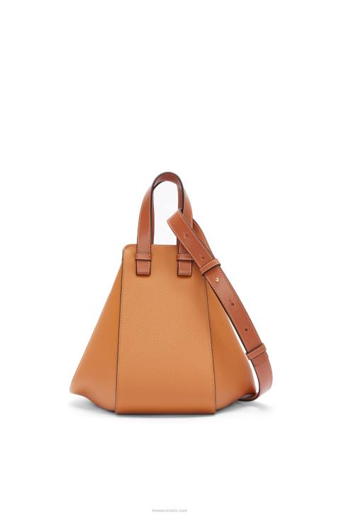 Loewe Small Hammock bag in soft grained calfskin 688V439 Women Light Caramel