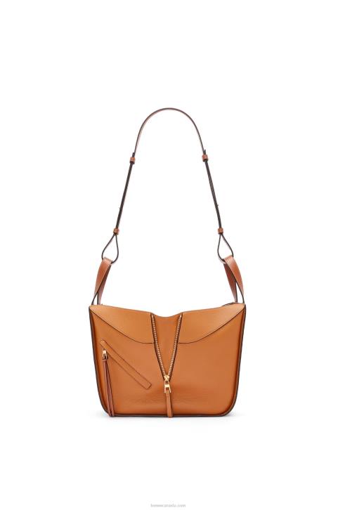 Loewe Small Hammock bag in soft grained calfskin 688V439 Women Light Caramel