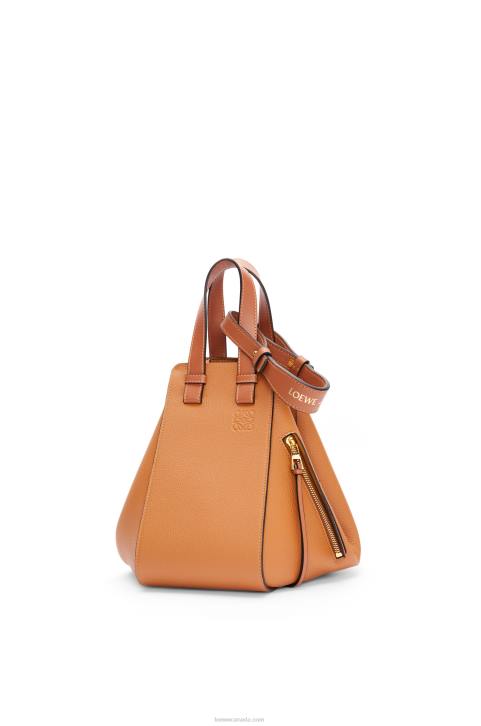 Loewe Small Hammock bag in soft grained calfskin 688V439 Women Light Caramel