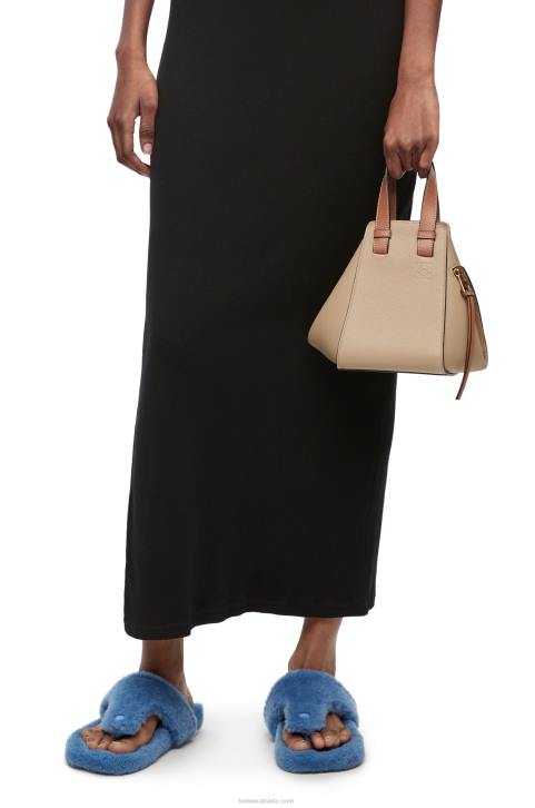 Loewe Small Hammock bag in soft grained calfskin 688V477 Women Sand