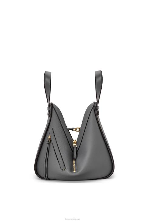 Loewe Small Hammock bag in soft grained calfskin 688V502 Women Asphalt Grey