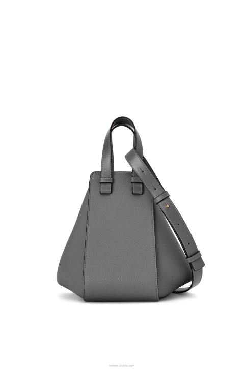 Loewe Small Hammock bag in soft grained calfskin 688V502 Women Asphalt Grey