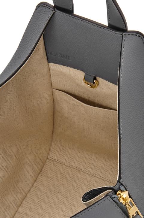Loewe Small Hammock bag in soft grained calfskin 688V502 Women Asphalt Grey