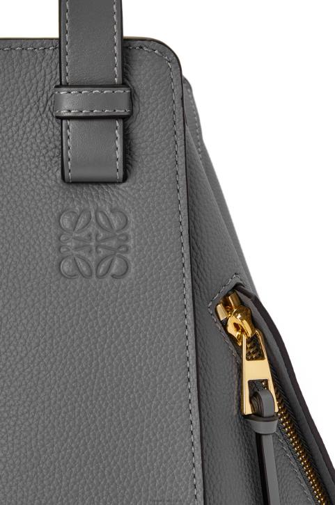 Loewe Small Hammock bag in soft grained calfskin 688V502 Women Asphalt Grey