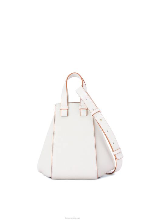Loewe Small Hammock bag in soft grained calfskin 688V503 Women Soft White