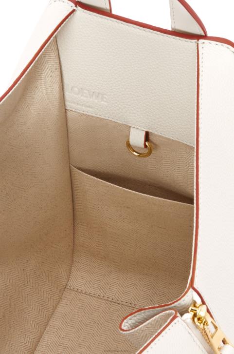 Loewe Small Hammock bag in soft grained calfskin 688V503 Women Soft White