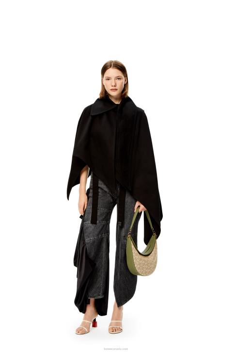 Loewe Luna bag in Anagram jacquard and classic calfskin 688V510 Women Green/Avocado Green