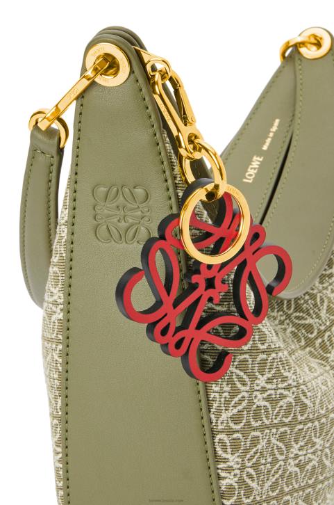 Loewe Luna bag in Anagram jacquard and classic calfskin 688V510 Women Green/Avocado Green