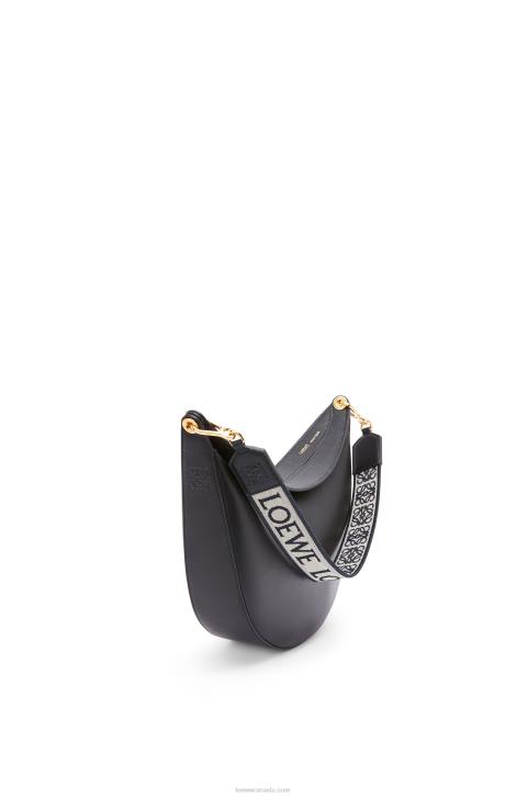 Loewe Luna bag in satin calfskin and jacquard 688V521 Women Black