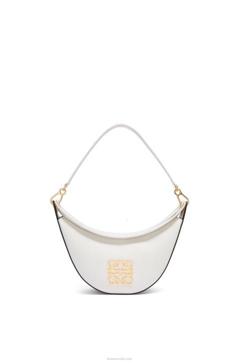 Loewe Small Luna bag in satin calfskin 688V449 Women Soft White/Natural