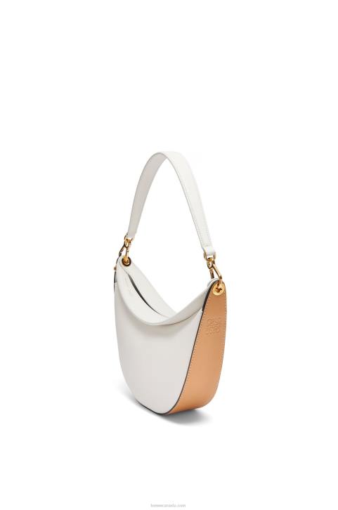 Loewe Small Luna bag in satin calfskin 688V449 Women Soft White/Natural