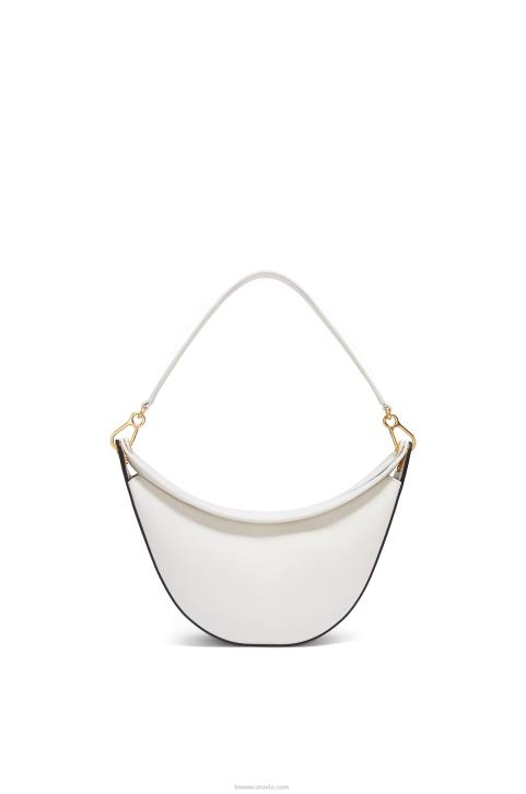 Loewe Small Luna bag in satin calfskin 688V449 Women Soft White/Natural
