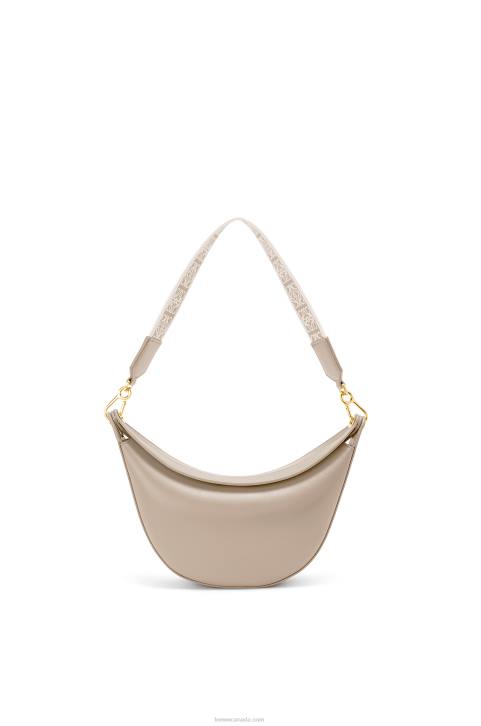 Loewe Small Luna bag in satin calfskin and jacquard 688V475 Women Light Oat