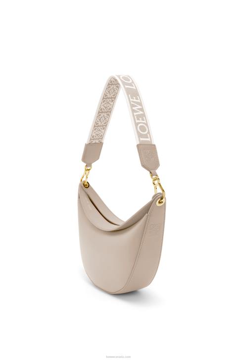 Loewe Small Luna bag in satin calfskin and jacquard 688V475 Women Light Oat