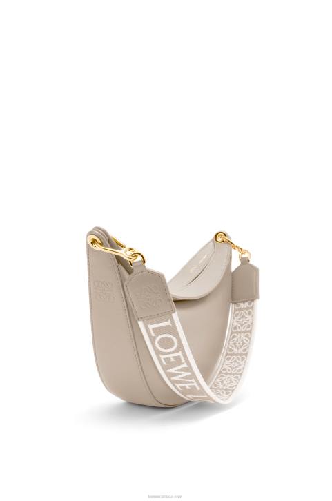 Loewe Small Luna bag in satin calfskin and jacquard 688V475 Women Light Oat